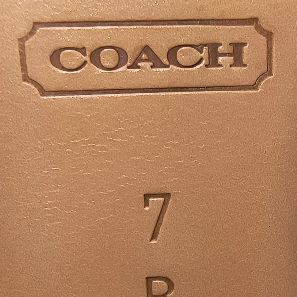 COACH Selma Python Snakeskin Peep Toe Pumps, Size… - image 13